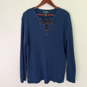 Lauren Ralph Lauren Silk Linen Cotton Blend Sweater Size 2X